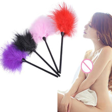 Load image into Gallery viewer, Flirting Colorful Feather+ Plastic Sticks Whip